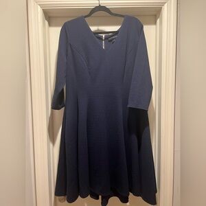 Lane Bryant Deep Blue Long Sleeve Dress